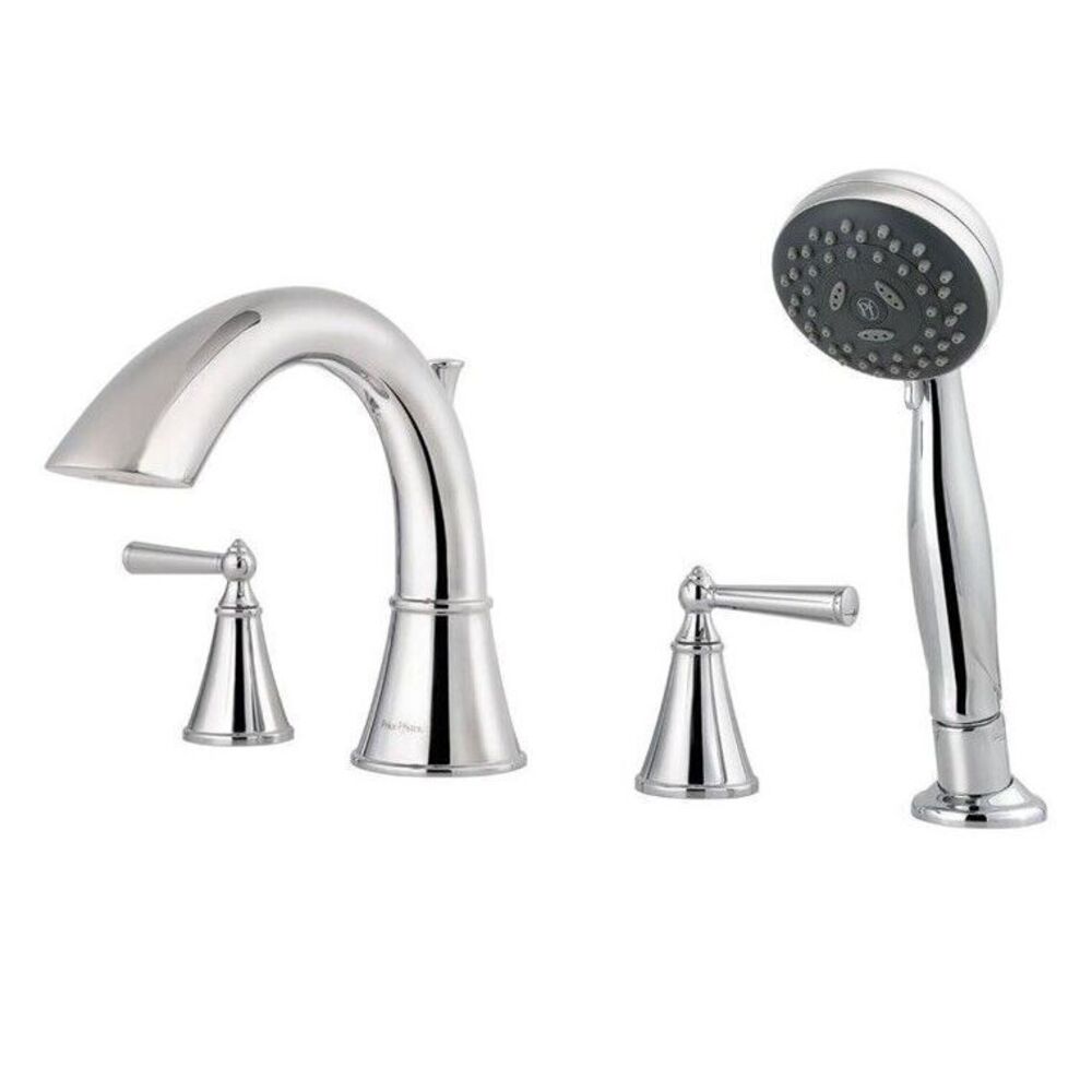 Pfister Saxton LG6-4GL Polished Chrome Roman Tub Faucet w/ Hand Shower Open Box